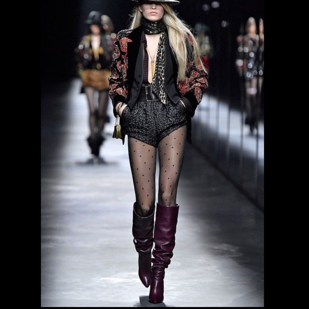 SAINT LAURENT
Kiki leather over-the-knee boots 6.5